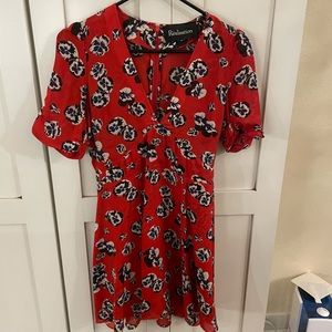 Realisation Par red silk Ozzie Dress